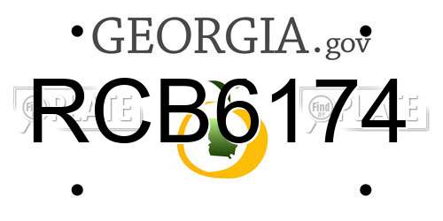 RCB6174 Georgia License Plate
