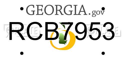 RCB7953 Georgia License Plate