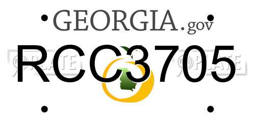 RCC3705 Georgia License Plate