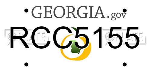 RCC5155 Georgia License Plate