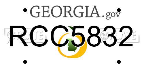 RCC5832 Georgia License Plate