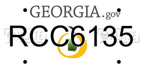 RCC6135 Georgia License Plate