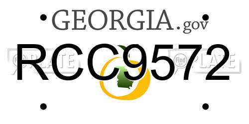 RCC9572 Georgia License Plate