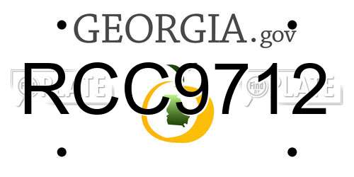 RCC9712 Georgia License Plate