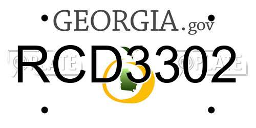 RCD3302 Georgia License Plate