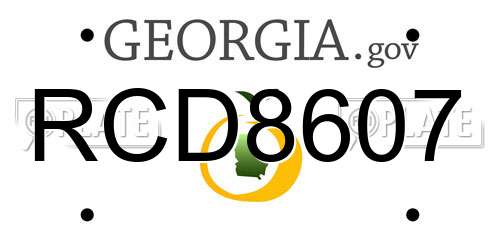 RCD8607 Georgia License Plate