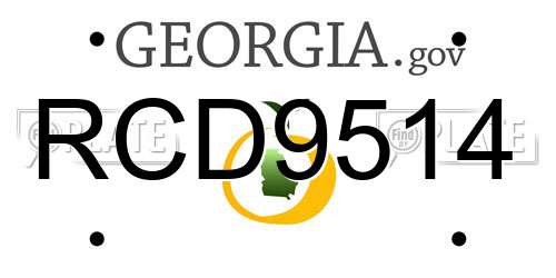 RCD9514 Georgia License Plate