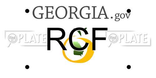 RCF Georgia License Plate