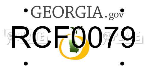 RCF0079 Georgia License Plate