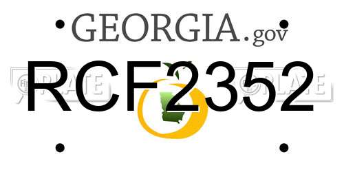 RCF2352 Georgia License Plate