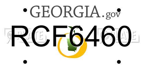 RCF6460 Georgia License Plate