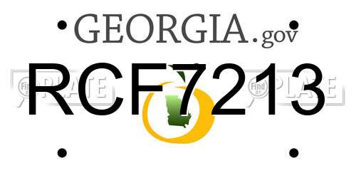RCF7213 Georgia License Plate