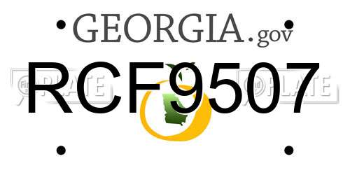 RCF9507 Georgia License Plate
