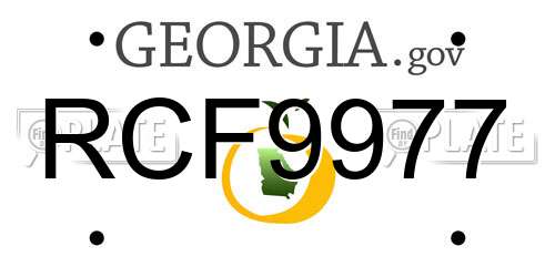 RCF9977 Georgia License Plate