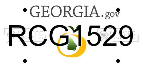 RCG1529 Georgia License Plate