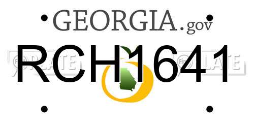 RCH1641 Georgia License Plate
