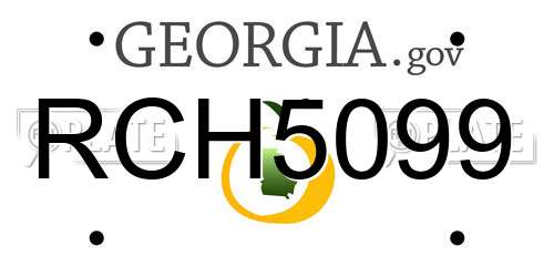 RCH5099 Georgia License Plate