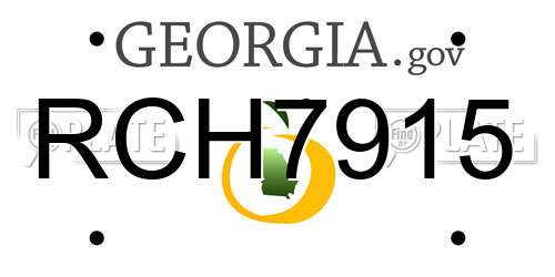 RCH7915 Georgia License Plate