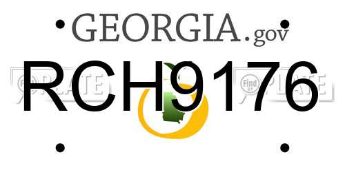 RCH9176 Georgia License Plate