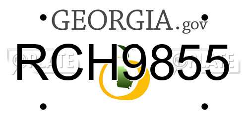 RCH9855 Georgia License Plate