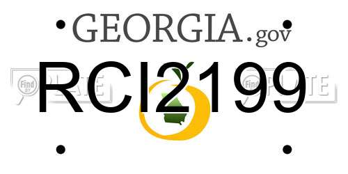 RCI2199 Georgia License Plate