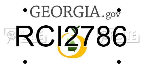 RCI2786 Georgia License Plate