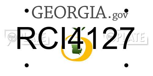 RCI4127 Georgia License Plate