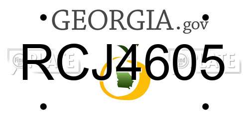 RCJ4605 Georgia License Plate