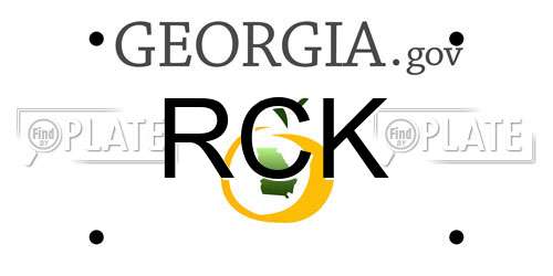 RCK Georgia License Plate