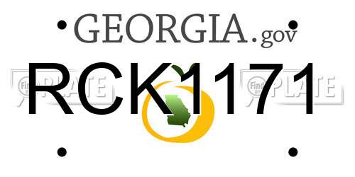 RCK1171 Georgia License Plate