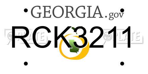 RCK3211 Georgia License Plate
