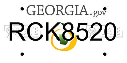 RCK8520 Georgia License Plate