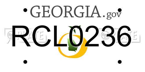 RCL0236 Georgia License Plate