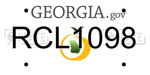 RCL1098 Georgia License Plate