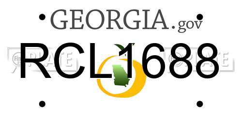 RCL1688 Georgia License Plate
