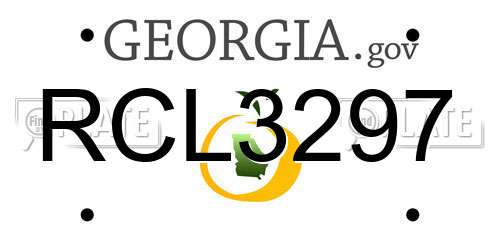 RCL3297 Georgia License Plate
