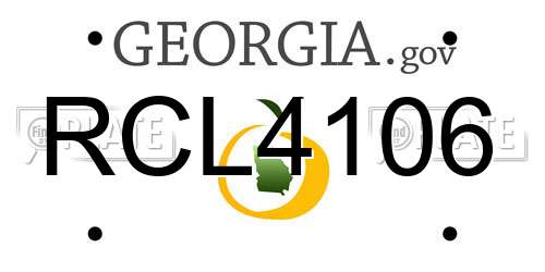 RCL4106 Georgia License Plate