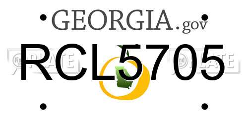 RCL5705 Georgia License Plate