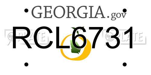 RCL6731 Georgia License Plate