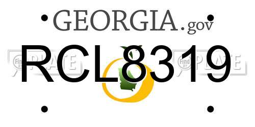 RCL8319 Georgia License Plate