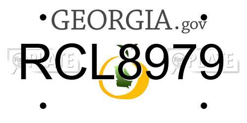 RCL8979 Georgia License Plate