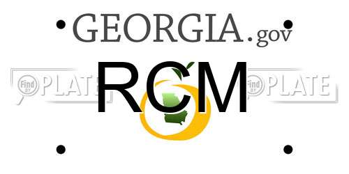 RCM Georgia License Plate