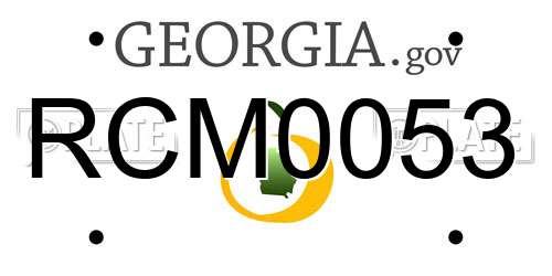 RCM0053 Georgia License Plate
