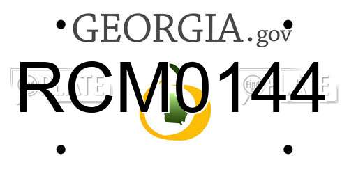 RCM0144 Georgia License Plate