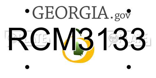 RCM3133 Georgia License Plate