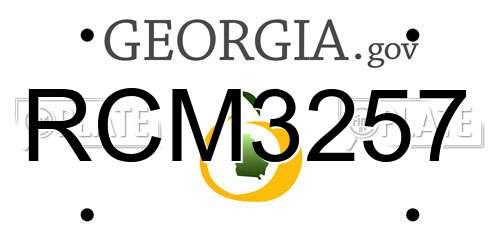 RCM3257 Georgia License Plate