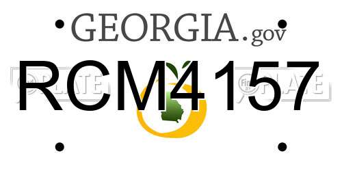 RCM4157 Georgia License Plate