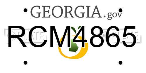 RCM4865 Georgia License Plate