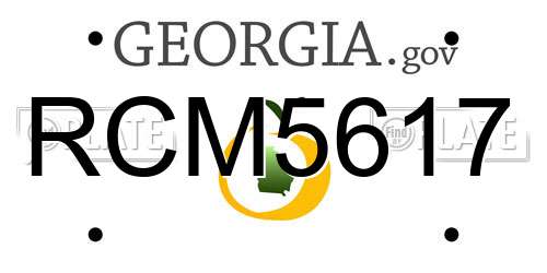 RCM5617 Georgia License Plate