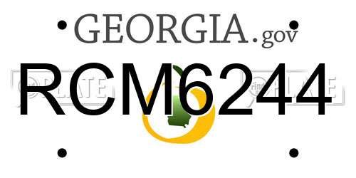 RCM6244 Georgia License Plate